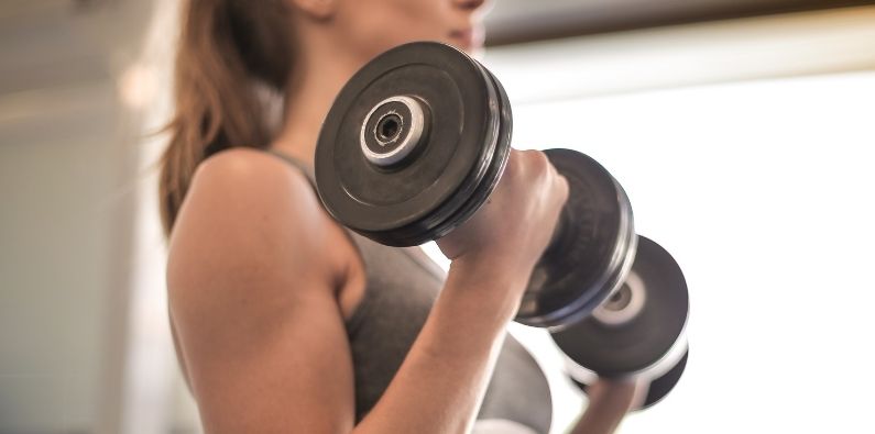 woman working out at a gym in sutton coldfield
